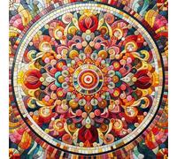 Jigsaw Puzzles For Adults 35 piece,Mandala Flowers jigsaw puzzle 12x12 cm Educational Challenging puzzles,DIY Puzzles for Home Decoration Family Perfect Game