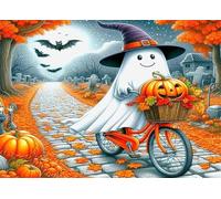 Jigsaw Puzzles for Adults 500 Pieces,Halloween Ghost Pumpkin jigsaw puzzle 52x38 cm Challenging DIY Puzzle for Home Decoration,Family puzzles for Game