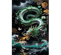 Jigsaw Puzzles for Adults 5000 pieces,181x105 cm puzzle for adults Educational Game Challenge 5000 Pieces puzzles for Adult Home Decoration Puzzle Drago giapponese