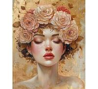 Jigsaw Puzzles for Adults 60 Pieces Beautiful Rose Girl, 40x28cm 60 pieces puzzles for adults, Educational Game Challenge Toy, Impossible Puzzle for Family Activity