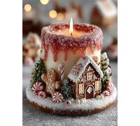 Jigsaw Puzzles for Adults 60 Pieces Christmas Candle, 40x28cm 60 pieces puzzles for adults, Educational Game Challenge Toy, Impossible Puzzle for Family Activity