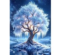 Jigsaw Puzzles for Adults 60 Pieces Fantasy Snow Tree, 40x28cm 60 pieces puzzles for adults, Educational Game Challenge Toy, Impossible Puzzle for Family Activity