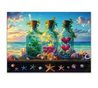 Jigsaw Puzzles for Adults 90 pieces,25x20 cm puzzle for adults Educational Game Challenge 90 Pieces puzzles for Adult Home Decoration Puzzle Bottiglia dei desideri Stella marina