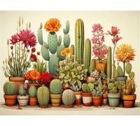 Jigsaw Puzzles for Adults 90 pieces,25x20 cm puzzle for adults Educational Game Challenge 90 Pieces puzzles for Adult Home Decoration Puzzle Bonsai di cactus