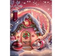 Jigsaw Puzzles for Adults 90 pieces,25x20 cm puzzle for adults Educational Game Challenge 90 Pieces puzzles for Adult Home Decoration Puzzle Paesaggio di cottage natalizio