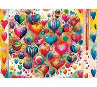 Jigsaw Puzzles for Adults 90 pieces,25x20 cm puzzle for adults Educational Game Challenge Toy 90 Pieces puzzles for Adult Home Decoration Puzzle Cuore d'amore ad acquerello