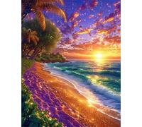 Jigsaw Puzzles for Adults 90 pieces,25x20 cm puzzle for adults Educational Game Challenge Toy 90 Pieces puzzles for Adult Home Decoration Puzzle Spiaggia al tramonto sotto le stelle