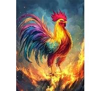 Jigsaw Puzzles for Adults 90 Pieces Fighting Rooster, 25x20cm 90 pieces puzzles for adults, Educational Game Challenge Toy, Impossible Puzzle for Family Activity