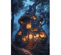 Jigsaw Puzzles for Adults 90 Pieces Guitar Treehouse, 25x20cm 90 pieces puzzles for adults, Educational Game Challenge Toy, Impossible Puzzle for Family Activity