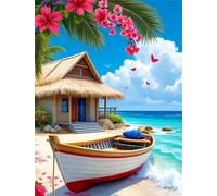 Jigsaw Puzzles for Adults 90 Pieces House Boat Tree, 25x20cm 90 pieces puzzles for adults, Educational Game Challenge Toy, Impossible Puzzle for Family Activity