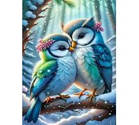 Jigsaw Puzzles for Adults 90 Pieces Winter Birds Family, 25x20cm 90 pieces puzzles for adults, Educational Game Challenge Toy, Impossible Puzzle for Family Activity
