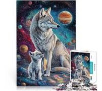 Jigsaw Puzzles for Adults1000 Piece Wolf on the planet Made of cardboard,Suitable for ages 14 and up Toys for family entertainment Wall decoration Unique gifts for birthday and Christmas。