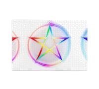 Jigsaw Puzzles1000 Pezzi BROLEO Anello Stella a cinque punte Stampa Educativo Intellettuale Puzzle in legno, Divertenti Puzzle, Stress Alleviare Puzzle