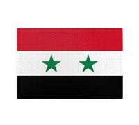 Jigsaw Puzzles1000 Pezzi BROLEO Bandiera della Repubblica Araba Siriana Stampa Educativa Intellettuale Puzzle in legno, Divertenti Puzzle, Stress Alleviare Puzzle