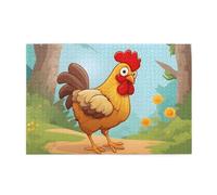 Jigsaw Puzzles1000 Pezzi BROLEO Creativo Cartoon Pollo Stampa Educativa Intellettuale Puzzle in legno, Divertenti Puzzle, Stress Alleviare Puzzle