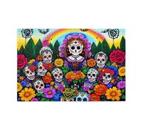 Jigsaw Puzzles1000 Pezzi BROLEO Day of The Dead Stampa Educativo Intellettuale Puzzle in legno, Divertenti Puzzle, Stress Alleviare Puzzle