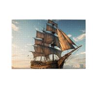Jigsaw Puzzles1000 Pezzi BROLEO Old Veliero Stampa Educativo Intellettuale Puzzle in legno, Divertenti Puzzle, Stress Alleviare Puzzle