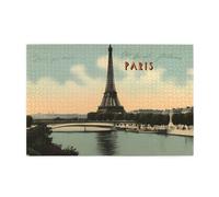 Jigsaw Puzzles1000 Pezzi BROLEO Paris Vintage Cartolina Stampa Educativa Intellettuale Puzzle in legno, Divertenti Puzzle, Stress Relieving Puzzle