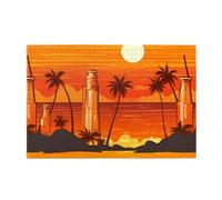 Jigsaw Puzzles1000 pezzi Hytter Bottiglie Birra Spiaggia Tramonto Tempo Modello Educativo Intellettuale Puzzle in legno, Divertenti Puzzle, Gioco antistress