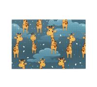 Jigsaw Puzzles1000 Pezzi Hytter Carino Cartone Animato Divertente Giraffe Modello Educativo Intellettuale Puzzle in legno, Divertenti Puzzle, Gioco antistress
