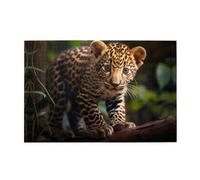 Jigsaw Puzzles1000 Pezzi Hytter Cute Baby Jaguar Modello Educativo Intellettuale Puzzle in legno, Divertenti Puzzle, Gioco antistress