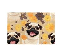 Jigsaw Puzzles1000 Pezzi Hytter Divertente Pug Felice Pug Dog Modello Educativo Intellettuale Puzzle in legno, Divertenti Puzzle, Gioco antistress