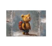 Jigsaw Puzzles1000 Pezzi Hytter Il Piccolo Orso Viaggiare Intorno Al Mondo Modello Educativo Intellettuale Puzzle in legno, Divertenti Puzzle, Gioco antistress