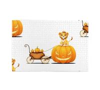 Jigsaw Puzzles1000 pezzi Hytter Little Lion On The Pumpkin Carriage Modello Educativo Intellettuale Puzzle in legno, Divertenti Puzzle, Gioco antistress