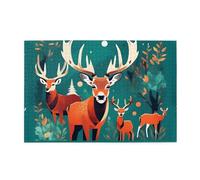 Jigsaw Puzzles1000 Pezzi Hytter Nature Animali Selvaggi Cervi Modello Educativo Intellettuale Puzzle in legno, Divertenti Puzzle, Gioco antistress