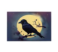 Jigsaw Puzzles1000 Pezzi Hytter Night Crow Pattern Educativo Intellettuale Puzzle in legno, Divertenti Puzzle, Gioco antistress
