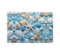 Jigsaw Puzzles1000 Pezzi Hytter Oceano Mare Spiaggia Conchiglie Stelle Marine Blu Modello Educativo Intellettuale Puzzle in legno, Divertenti Puzzle, Gioco antistress