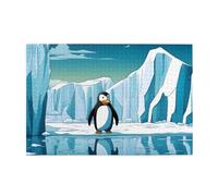 Jigsaw Puzzles1000 Pezzi Hytter Penguin Antartide Ice Pattern Educativo Intellettuale Puzzle in legno, Divertenti Puzzle, Gioco antistress