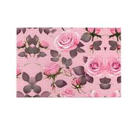 Jigsaw Puzzles1000 pezzi Hytter Pretty Pink Roses Pattern Educational Puzzle in legno intellettuale, puzzle divertenti, gioco antistress