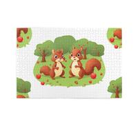 Jigsaw Puzzles1000 Pezzi Hytter Scoiattoli nel Melo Modello Educativo Intellettuale Puzzle in Legno Educativo, Puzzle Divertente, Gioco di Alleviare Lo Stress