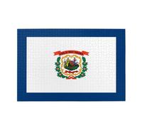 Jigsaw Puzzles1000 Pezzi Jkiegoq Bandiera West Virginia Stampato Puzzle Educativo Intellettuale In Legno Puzzle, Divertente Puzzle, Gioco di Alleviare Lo Stress