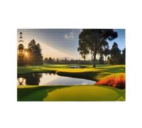 Jigsaw Puzzles1000 Pezzi Jkiegoq Bellissimo Campo da Golf Stampato Educativo Intellettuale Puzzle in legno, Divertenti Puzzle, Gioco antistress