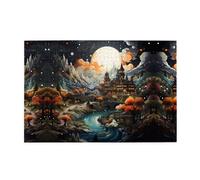 Jigsaw Puzzles1000 Pezzi Jkiegoq Castle in The Moonlight Stampato Educativo Intellettuale Puzzle in legno, Divertenti Puzzle, Gioco antistress