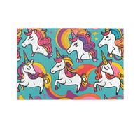 Jigsaw Puzzles1000 Pezzi Jkiegoq Unicorni colorati stampati Educativi Intellettuali Puzzle in legno, Divertenti Puzzle, Gioco antistress