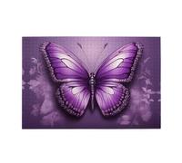 Jigsaw Puzzles1000 Pezzi Whjdpp Bella Viola Farfalla Art Picture Educativo Intellettuale Puzzle in legno, Divertenti Puzzle, Gioco antistress