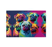 Jigsaw Puzzles1000 pezzi Whjdpp Cani multipli Pop Art Carlini Immagine Educativi Intellettuale Puzzle in legno, Divertenti Puzzle, Gioco antistress