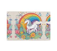 Jigsaw Puzzles1000 Pezzi Whjdpp Cartoon Unicorni Immagine Educativa Intellettuale Puzzle in legno, Divertenti Puzzle, Gioco antistress
