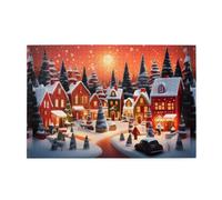 Jigsaw Puzzles1000 Pezzi Whjdpp Christmas Village Immagine Educativo Intellettuale Puzzle in legno, Divertenti Puzzle, Gioco antistress