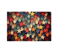 Jigsaw Puzzles1000 Pezzi Whjdpp Cinque Punta Stella Palma Modello Educativo Intellettuale Puzzle in legno, Divertenti Puzzle, Stress Alleviare Puzzle