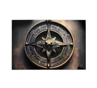 Jigsaw Puzzles1000 Pezzi Whjdpp Design Magico Rune Norrene Bussola Modello Educativo Intellettuale Puzzle in legno, Divertenti Puzzle, Stress Alleviare Puzzle