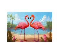 Jigsaw Puzzles1000 Pezzi Whjdpp Due Fenicotteri Immagine Educativo Intellettuale Puzzle in legno, Divertenti Puzzle, Gioco antistress