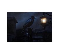 Jigsaw Puzzles1000 Pezzi Whjdpp Night Crow Immagine Educativo Intellettuale Puzzle in legno, Divertenti Puzzle, Gioco antistress