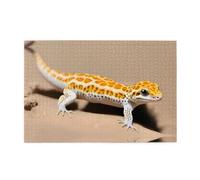 Jigsaw Puzzles1000 Pezzi Whjdpp Sand Leopard Geco Immagine Educativa Intellettuale Puzzle in legno, Divertenti Puzzle, Gioco antistress
