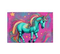 Jigsaw Puzzles1000 Pezzi Whjdpp Unicorni Colorati Immagine Educativa Intellettuale Puzzle in legno, Divertenti Puzzle, Gioco antistress