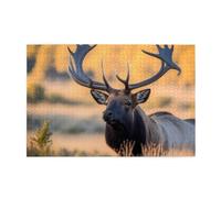 Jigsaw Puzzles1000 Pezzi Yyhwhjde Bull Elk Stampe Puzzle Educativi Intellettuali in legno, Puzzle Divertenti, Gioco antistress