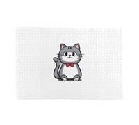 Jigsaw Puzzles1000 Pezzi Yyhwhjde Carino Grayish-White Gattino Immagine Educativo Intellettuale Puzzle in legno, Divertenti Puzzle, Stress Alleviare Puzzle